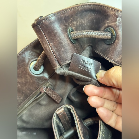 GUCCI GG Monogram Canvas Tote Bag Brown Vintage - Picture 10 of 12